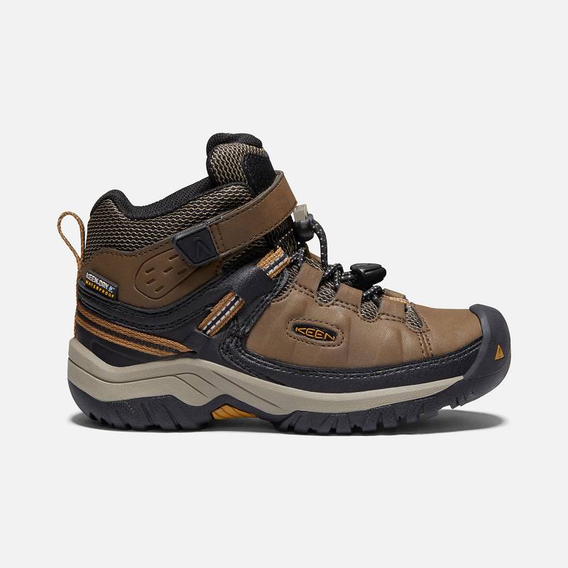 Keen Targhee Waterproof Wanderstiefel Kinder DE-05486 Dark Earth/Golden Brown - Keen Kinderschuhe Br